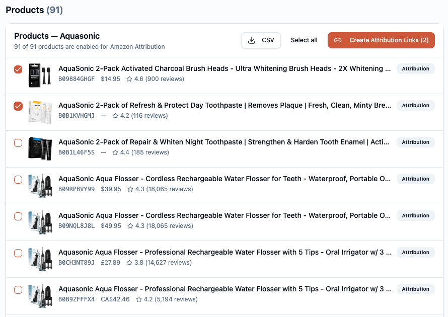 Upload your products screenshot
